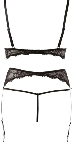 Abierta Fina - BH Set Perlen schwarz