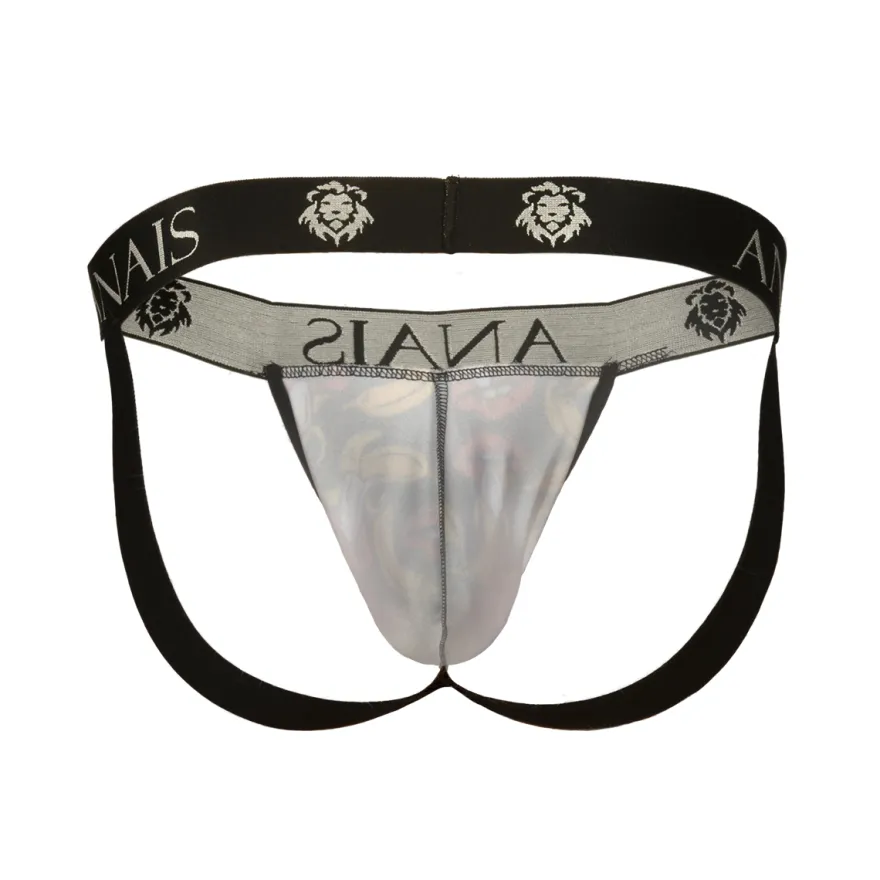 Anais - Herren Jock-Strap mit Bananen-Kussmund-Muster