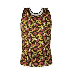 Anais - Herren Tank-Top mit Bannen-Kussmund Muster