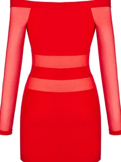 Axami - Club langärmliges Kleidchen V-9299 red