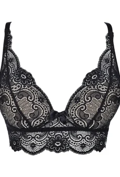 Axami - Longline-BH aus Spitze schwarz