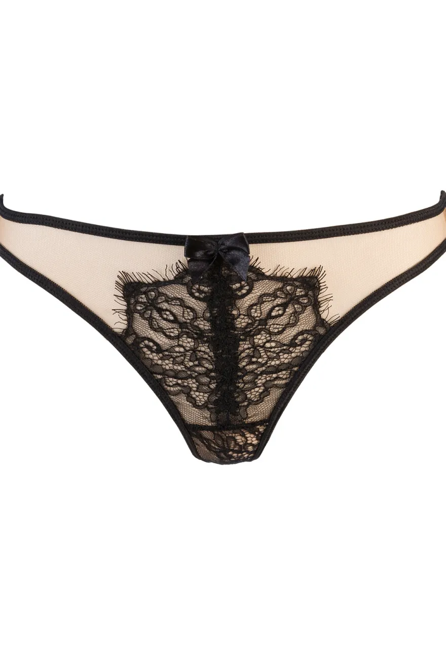 Axami - Riemchenstring mit Spitze