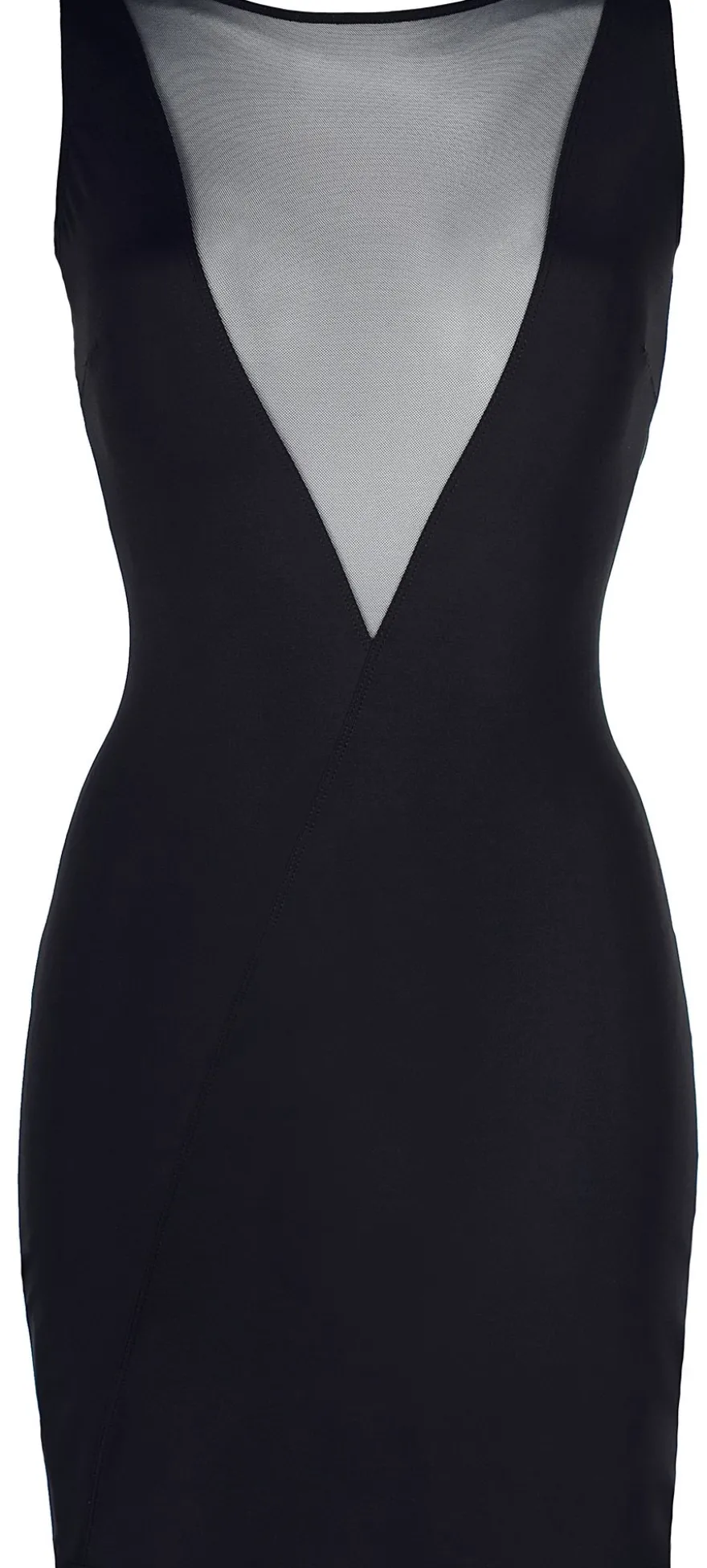 axami - ärmelloses Minikleid mit transparentem Ausschnitt - Club-dress V-9209 black