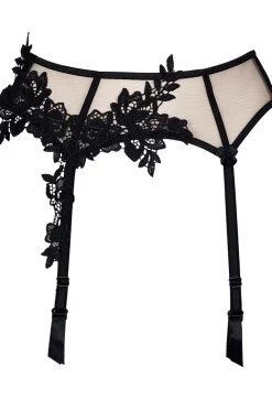 Axami - Strapsgürtel beige-schwarz
