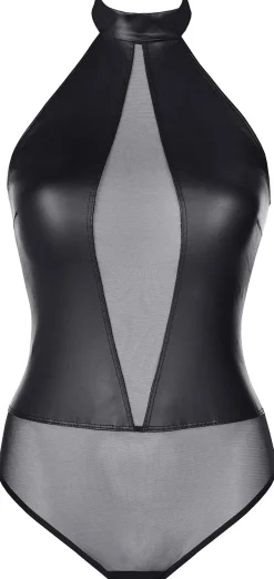 axami - Wetlook Body mit transparentem Akzent V-9150