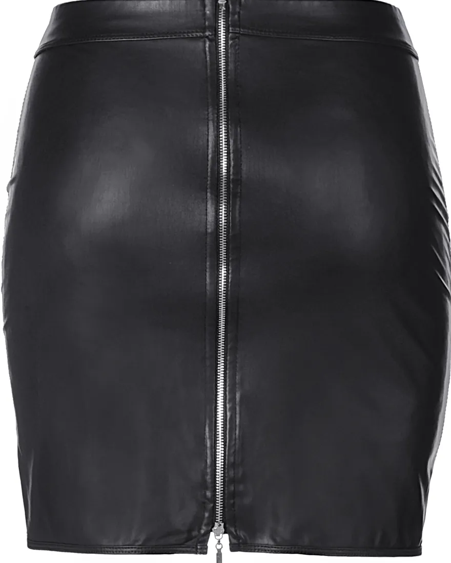Axami - Wetlook Skirt Rock in schwarz