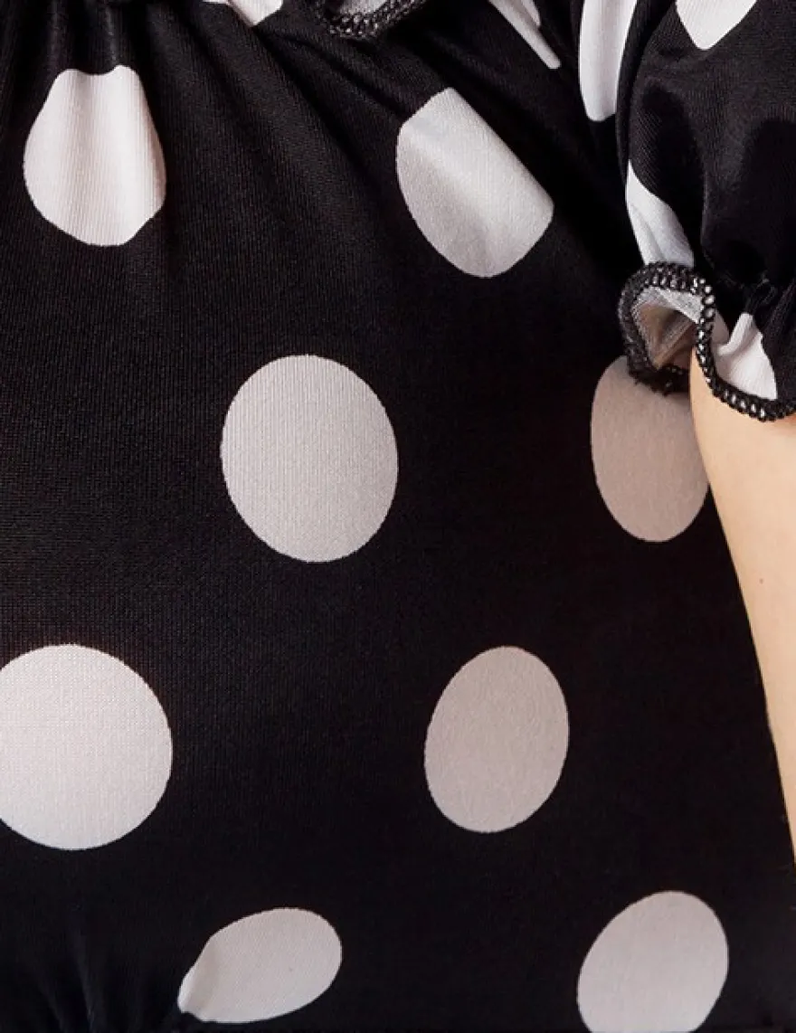 Belsira - Vintage Kleid in schwarz mit Polka Dots