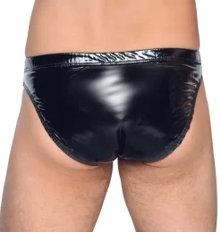 Black Level - Herren Lack-Slip mit Push-up Funktion