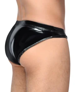 Black Level - Herren Lack-Slip mit Push-up Funktion