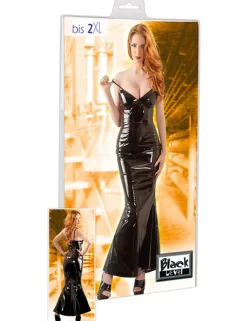 Black Level - Lack Kleid lang schwarz