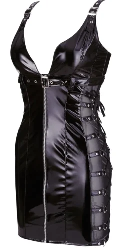 Black Level - Lack-Kleid mit Reißverschluss