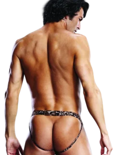BLUE LINE - Jock Strap Slip mit Leoparden Muster