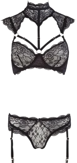 Cottelli Collection - BH Set Spitze schwarz