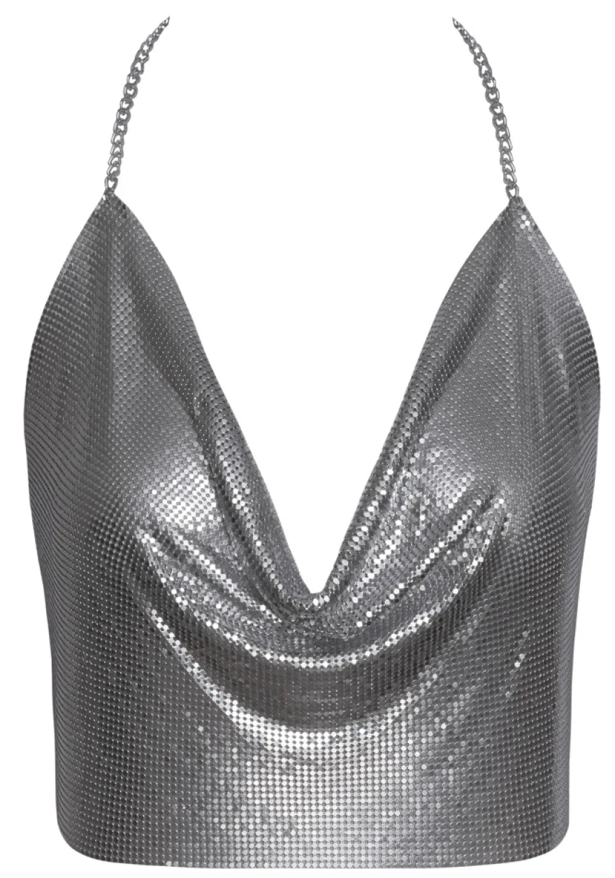 Cottelli Collection - Crop Top aus Metall