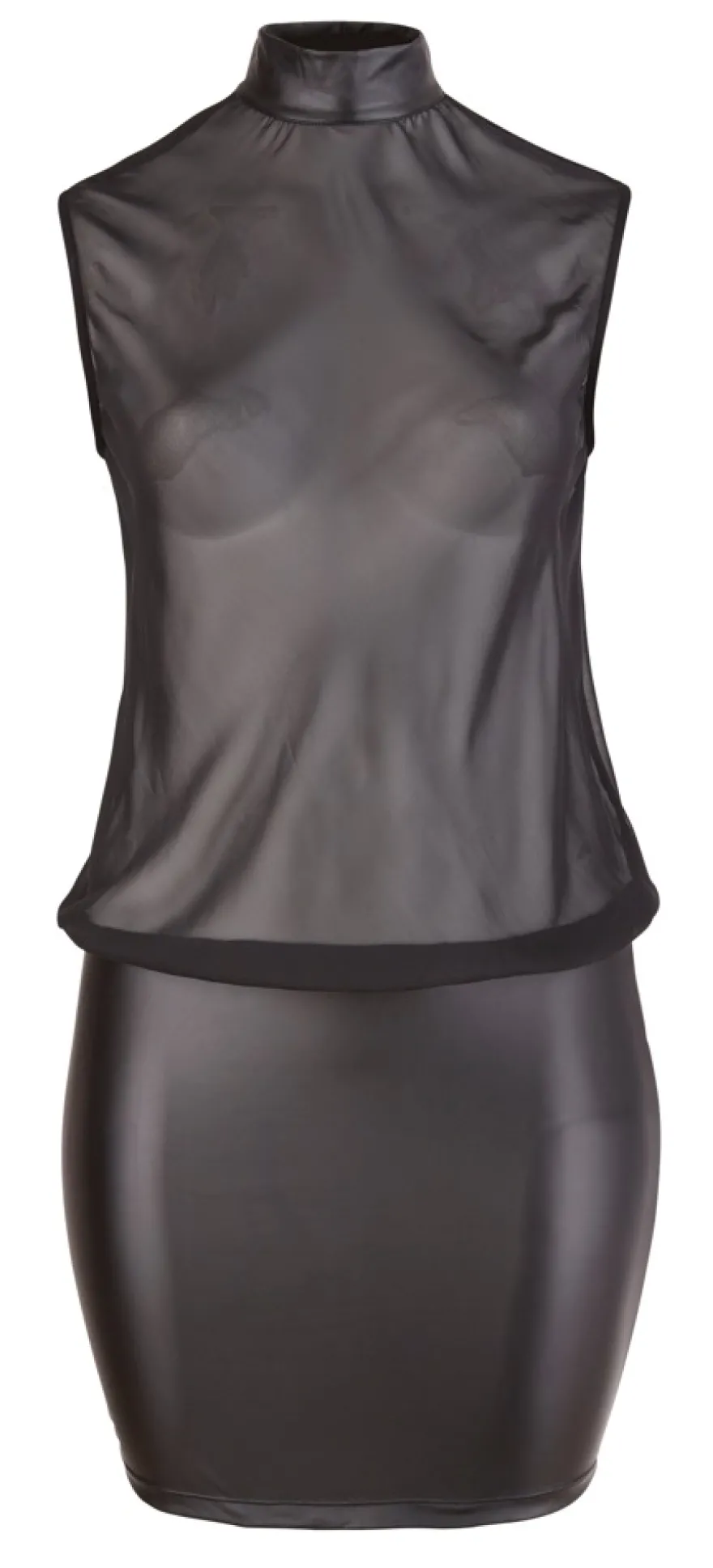 Cottelli Collection - Kleid transparent schwarz
