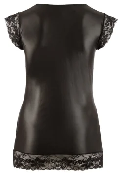 Cottelli Collection - Kleid Wetlook schwarz