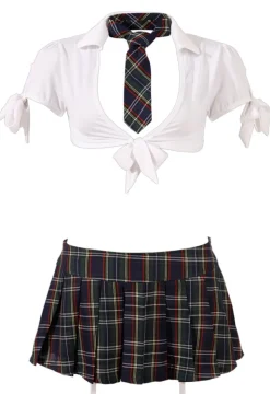 Cottelli Collection - Schulmädchen Set weiß