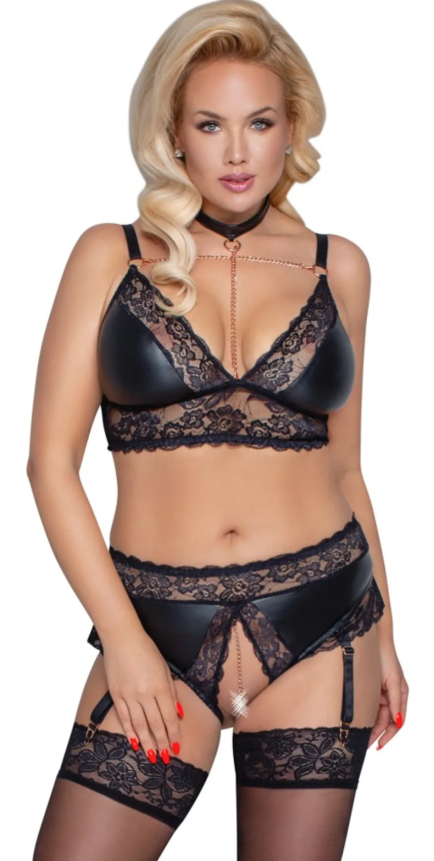 Cottelli Collection - Soft-BH mit Straps-Slip