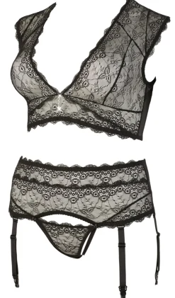 Cottelli Collection - Spitzenset schwarz