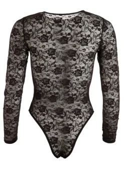 Cottelli Collection - Spitzen-Body mit Wetlook-Details