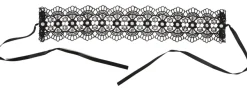 Cottelli Collection - Stickereihalsband mit Strass schwarz
