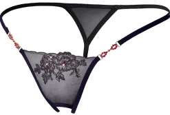 Cottelli Collection - String rote Steine schwarz