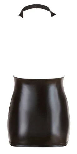 Cottelli Collection - Wetlookminikleid schwarz