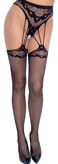 Cottelli Legwear - Strapsstrumpfhose schwarz