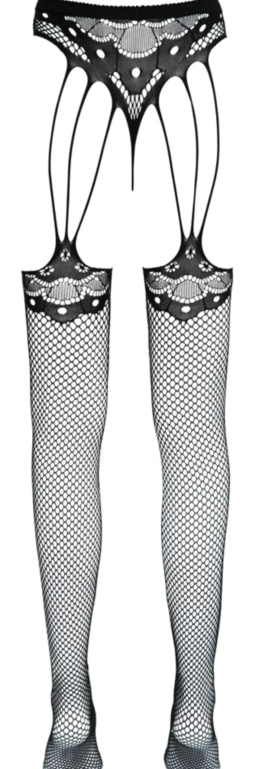 Cottelli Legwear - Strapsstrumpfhose schwarz