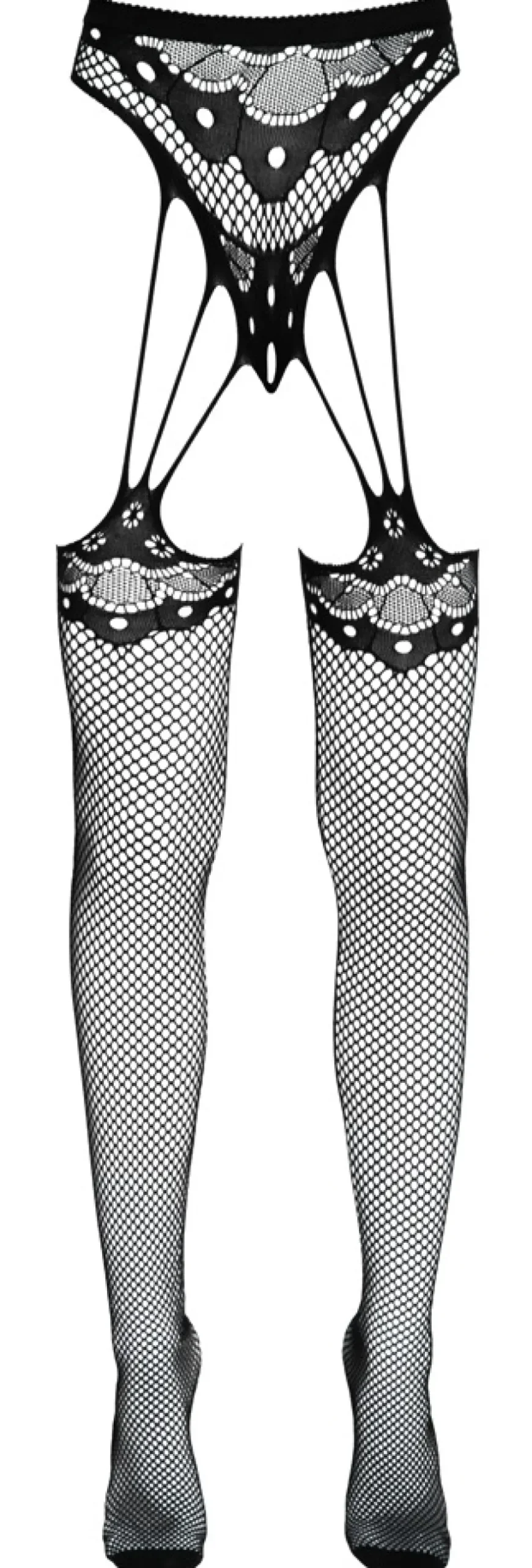 Cottelli Legwear - Strapsstrumpfhose schwarz