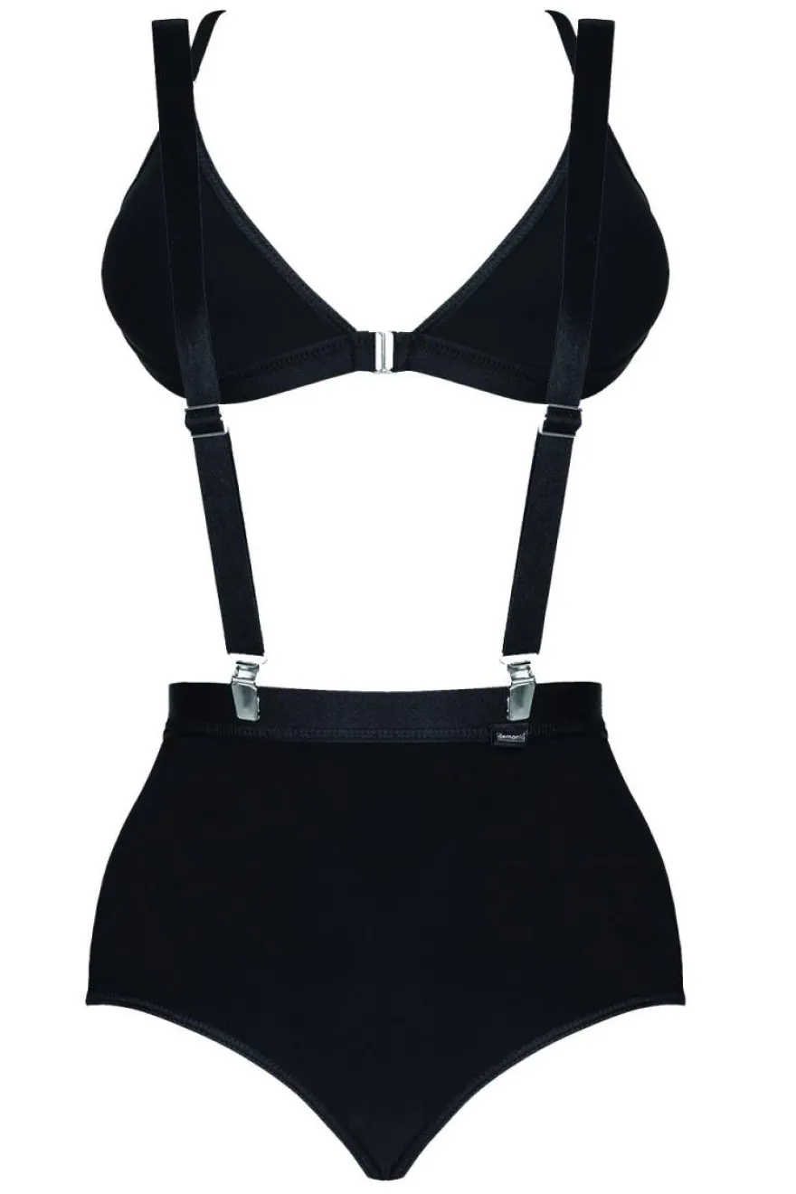 Demoniq - Clubwear Set aus weichem Material mit Gummibändern