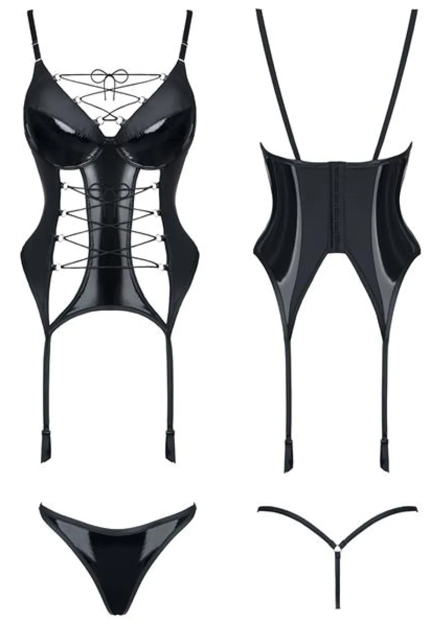 Demoniq - Gorset Ruth DE739303M schwarz