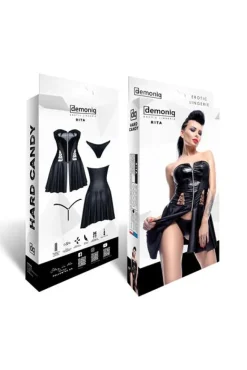 Demoniq - Minikleid Rita DE739298M schwarz