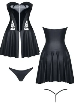 Demoniq - Minikleid Rita DE739298M schwarz