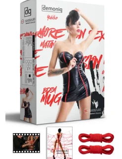 Demoniq - Minikleid Yukiko + 2 Seile DE872986M schwarz/rot