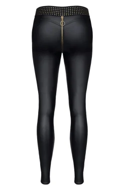 Demoniq - Wetlook Leggings mit goldenen Details