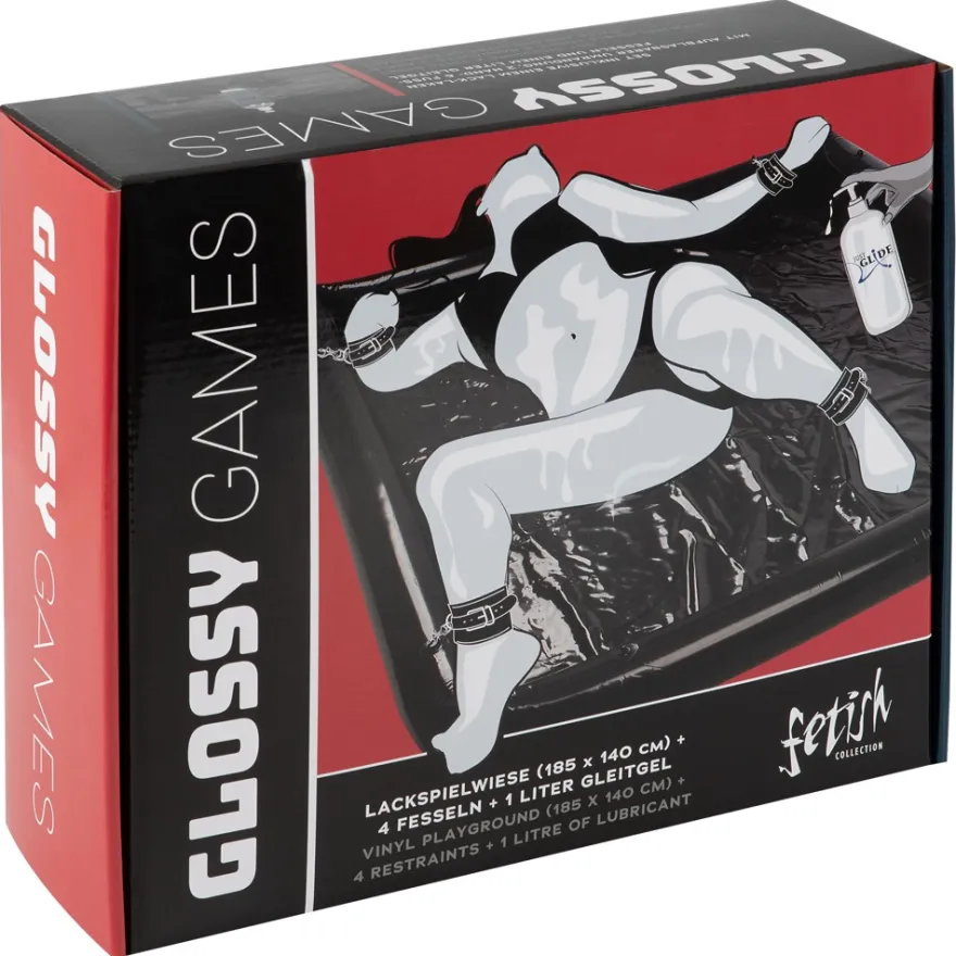 Fetish Collection - Glossy Games Lackspielwiese Set 185x140cm schwarz