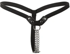 fetish Collection - Lederimitat String schwarz