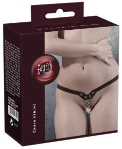 fetish Collection - Lederimitat String schwarz