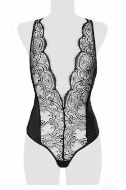 Grey Velvet - Body aus zarter Spitze schwarz 15305