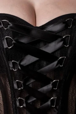 Grey Velvet - Corsage mit Schnürung