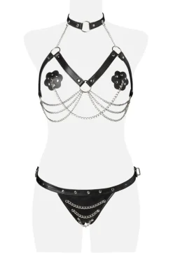 Grey Velvet-3-teiliges Erotikset 15139 schwarz