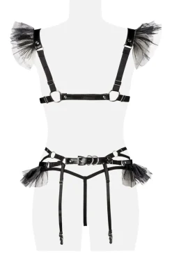 Grey Velvet - 4-teiliges Erotikset 15160 schwarz