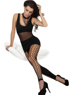 LivCo Corsetti - HITOMI Negligeé und Panty LC 90017 schwarz