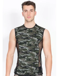 LOOK ME - V-Shirt Military in camouflage