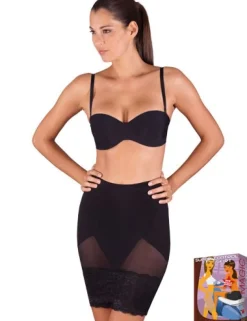 Magic Bodyfashion - Super Control Skirt - Rock mit Spitze schwarz
