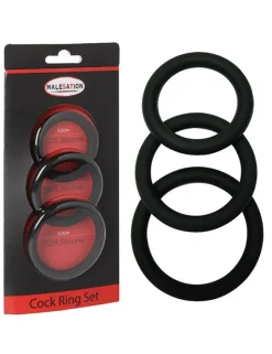 Malesation - Cock Ring Set (Ø 4 cm, 4,5 cm, 5 cm) Penisring