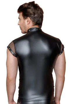 Nek - Mattlook Shirt aus Netzärmeln und Halsfessel