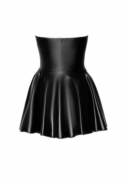 Noir Handmade - Ausgestelltes Wetlook Kleid