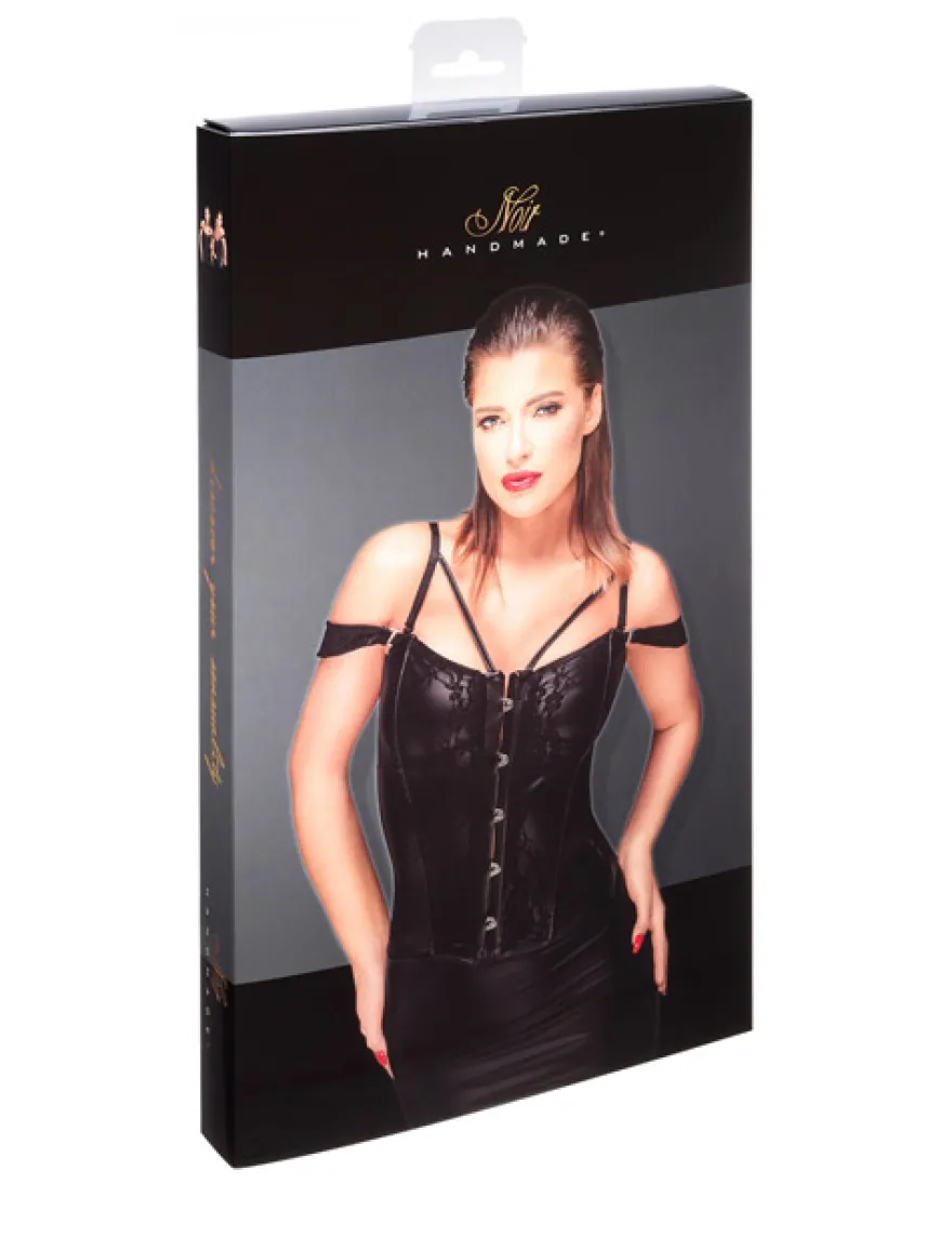 Noir Handmade - Corsage mit weicher Spitze schwarz